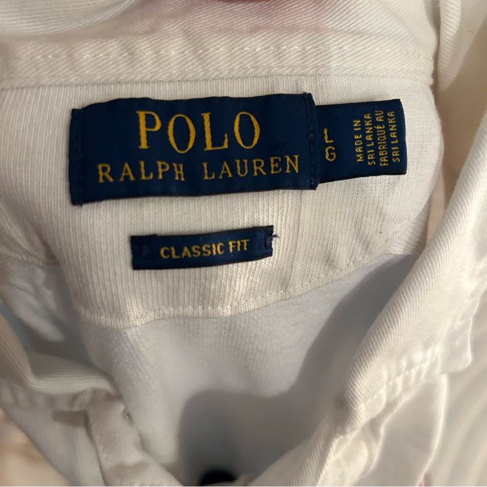 Polo Ralph Lauren Crest Embroidered Striped Cotton Jersey Rugby Shirt - L - Picture 8 of 12